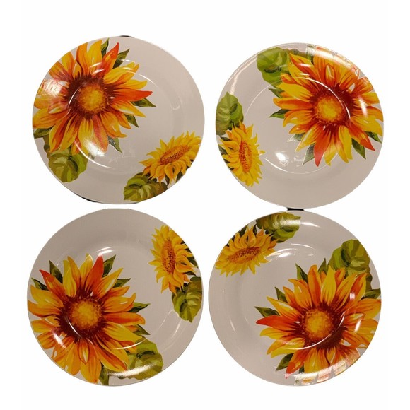 Royal Norfolk Other - Royal Norfolk Sunflower Dinner Plates 10 1/2”Set Of 4 NWT